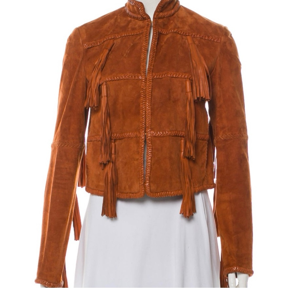 NWT Rachel Zoe Suede Fringe Jacket